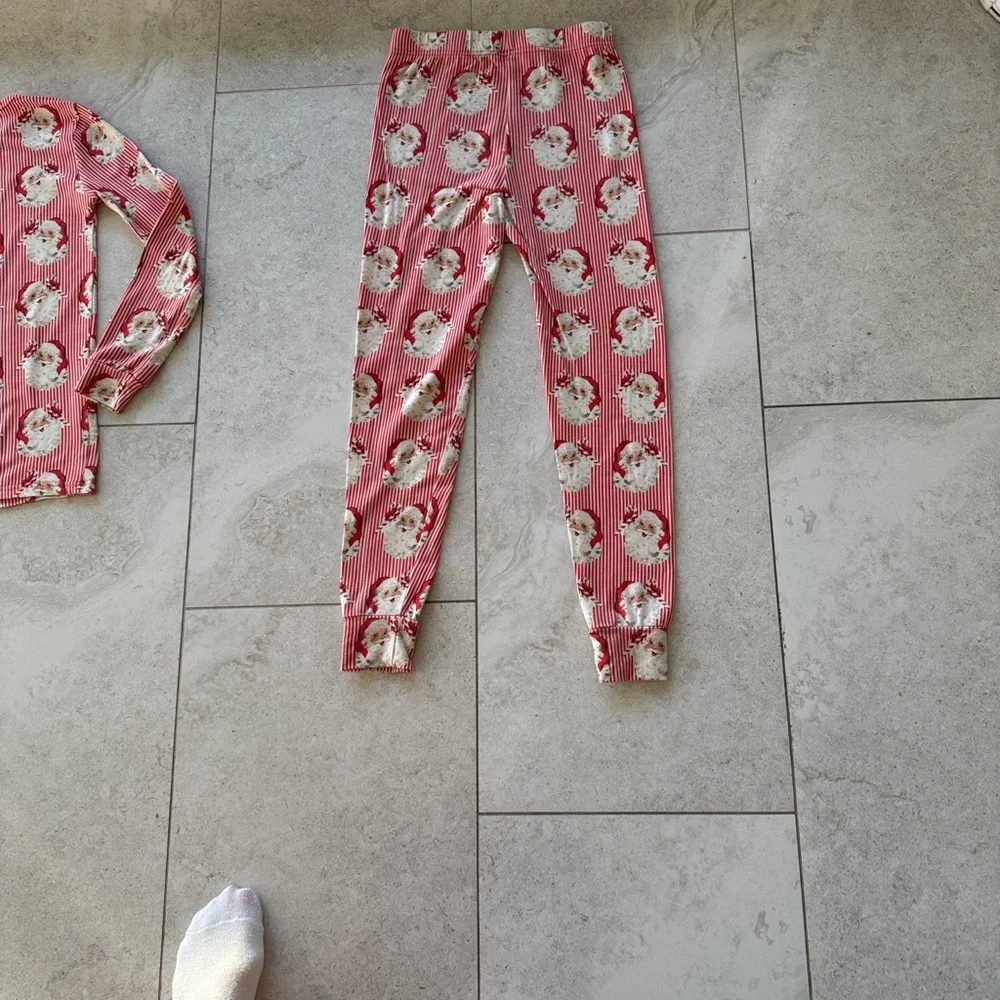 Velveteen Red Santa Kids Pajama Size 7